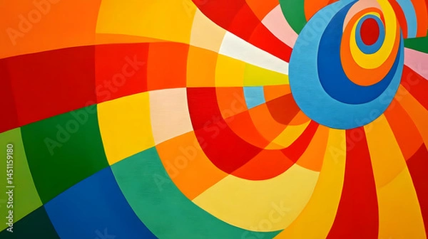 Fototapeta Vibrant Abstract Colors Swirl Design