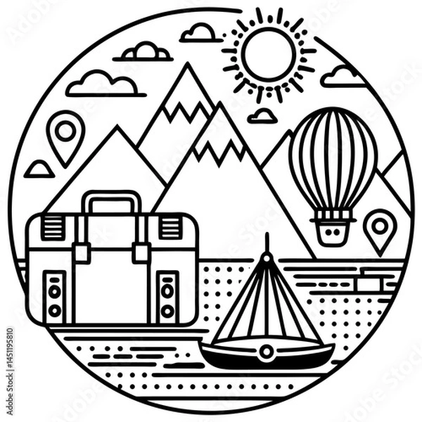 Obraz Travel Vector Icon set