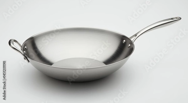 Obraz Empty stainless steel wok