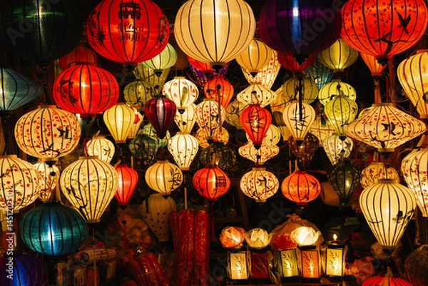 Obraz Tradycyjne lampy na Starym Mieście w Hoi An.