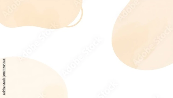 Fototapeta Soft Boho Abstract Background with Beige and Sand Shapes