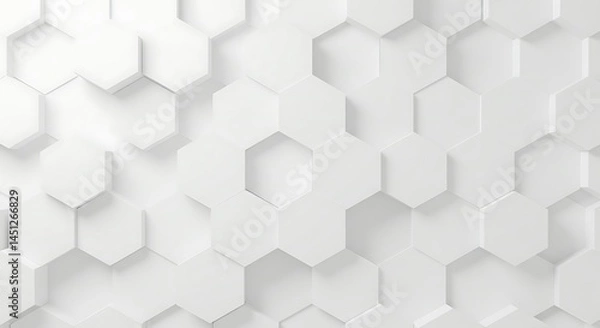 Fototapeta Hexagonal Depth AI Generated