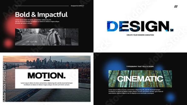 Fototapeta Animated Typography Slides