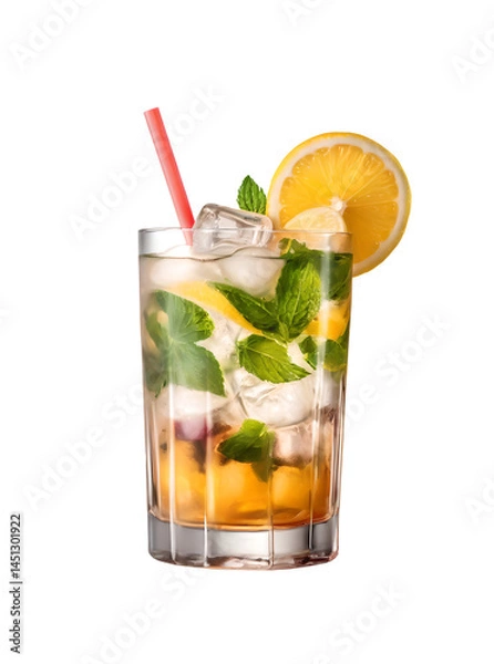 Fototapeta cocktail with lemon and lime