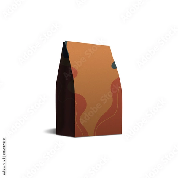 Obraz mockup template design with vector illustration of blank paper bag 4
