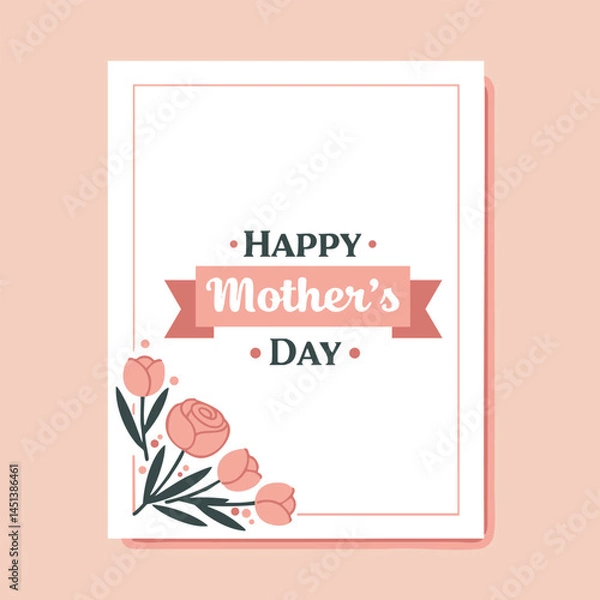 Obraz Delicate Mothers Day Floral Greeting Card Design