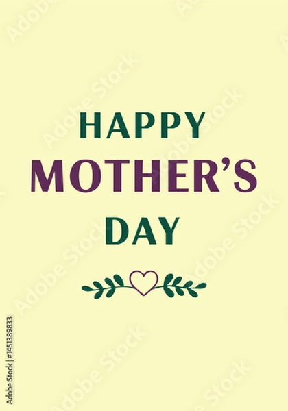 Obraz Simple and Elegant Happy Mothers Day Greeting