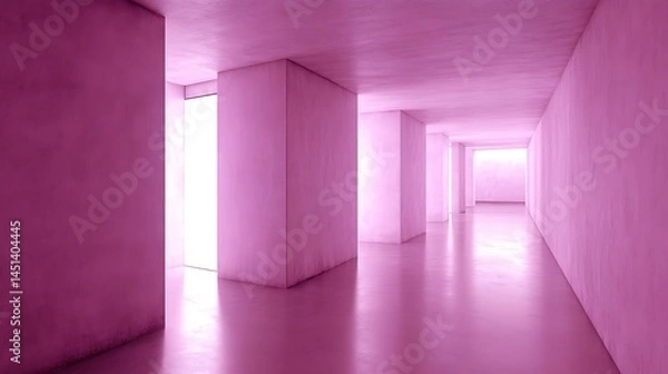Fototapeta Pink Concrete Corridor