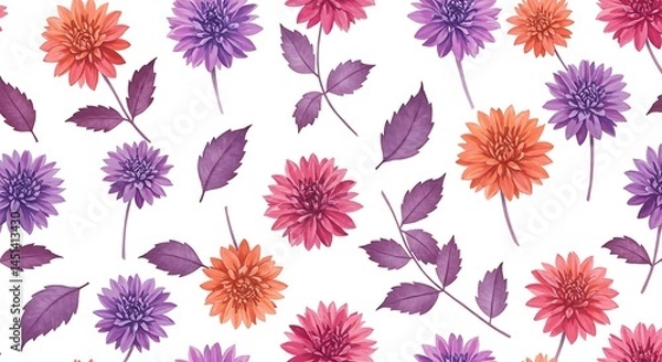 Obraz Crimson & Violet Bloom AI Generated