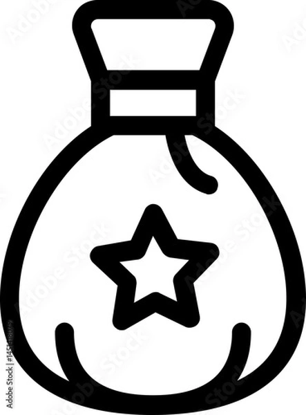 Obraz Loyalty star bag  vector icon