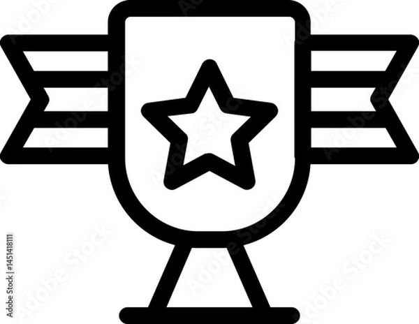 Obraz Winning trophy illustration design vector icon