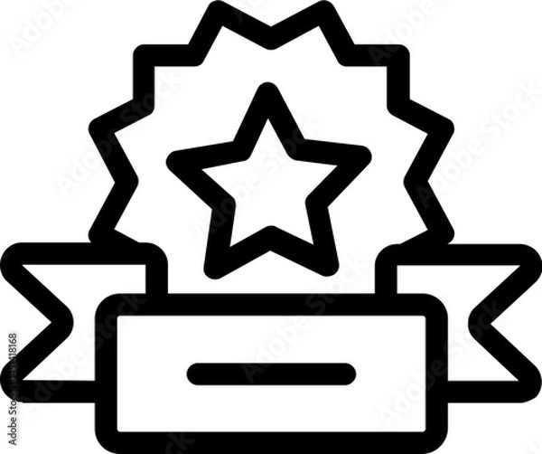 Obraz Star winner creative round podium Vector Icon