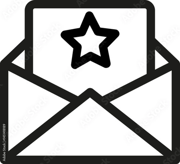 Obraz Email Message Favorite Star Bookmark icon