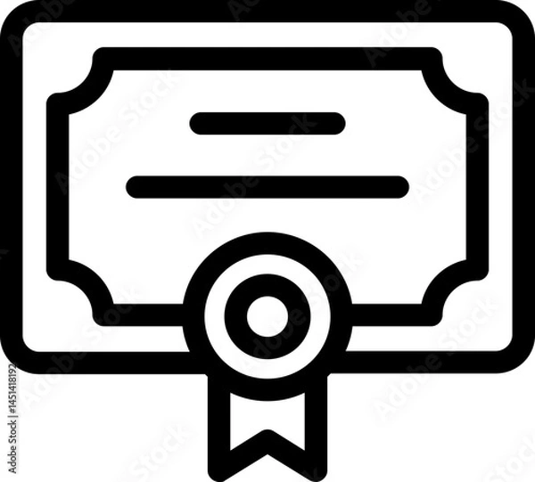 Obraz Certificate vector illustration icon