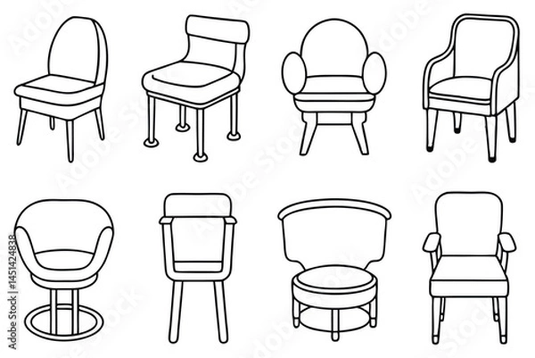 Obraz Chairs Line Art icon