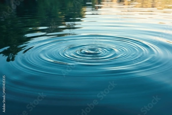 Fototapeta Abstract swirling patterns on a lake's surface, disturbed by gentle breeze, abstract, wind