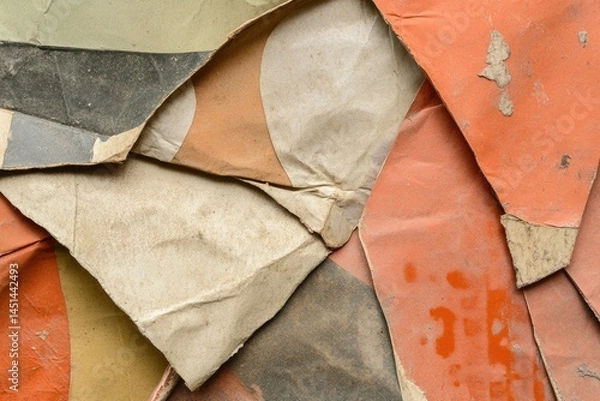 Obraz Torn, aged paper collage