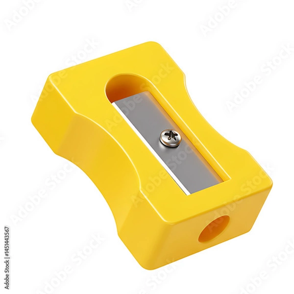 Obraz yellow pencil sharpener 3d transparent