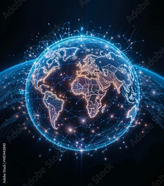 Fototapeta planet earth with space for text
