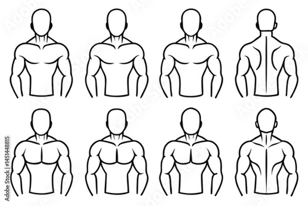 Obraz Deltoid Movement Illustration Line art