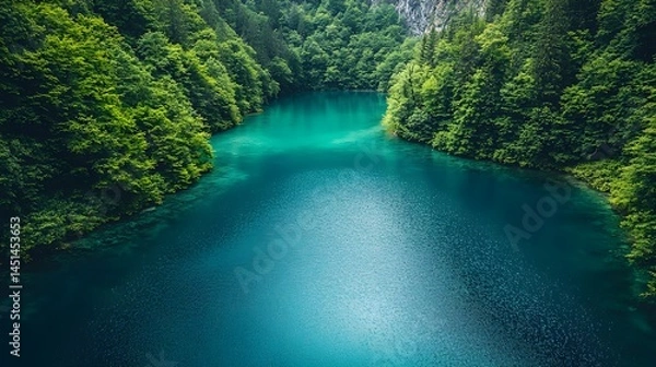 Obraz Serene Forest Lake View