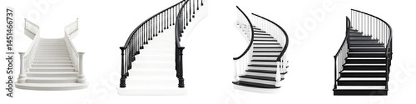 Fototapeta Elegant and modern staircase design