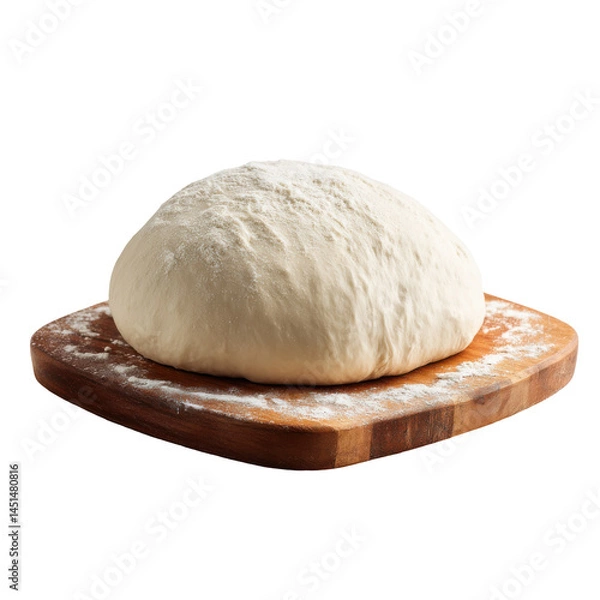 Fototapeta Dough rests on board isolated on transparent png background