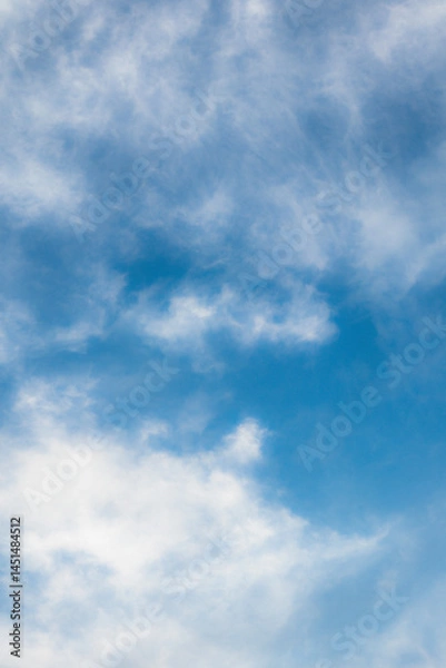 Fototapeta Blue Sky with Fluffy Clouds