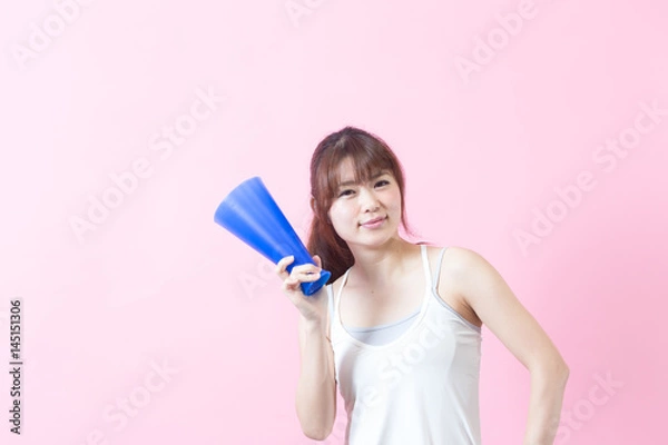 Fototapeta エクササイズ・ピンクバック