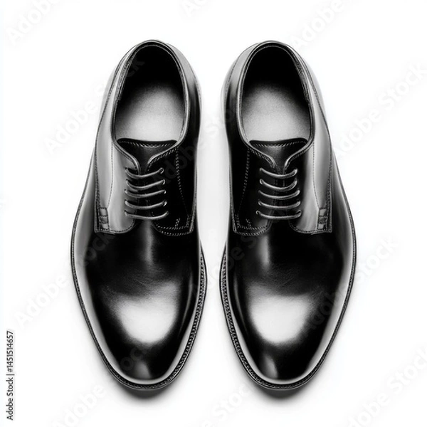 Obraz black shoes isolated on white