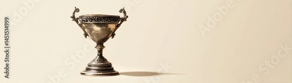 Obraz Vintage trophy on elegant background, representing achievement and success.