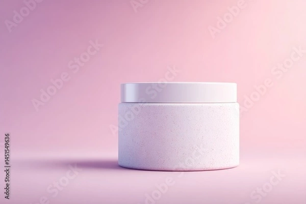 Fototapeta sleek empty podium on pristine surface ideal for showcasing skincare products with ample copy space