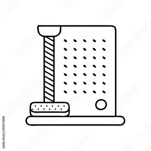 Fototapeta pet scratching pad icon, pet scratching pad line art - simple line art of pet scratching pad, perfect for pet scratching pad logos and icons