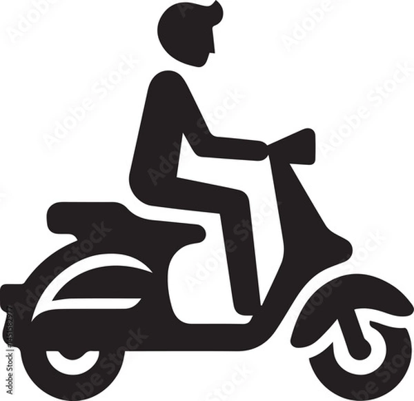Fototapeta A Scooters Vector Art Illustration EPS File
