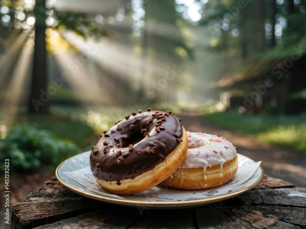 Obraz Donuts with Sprinkles in Forest