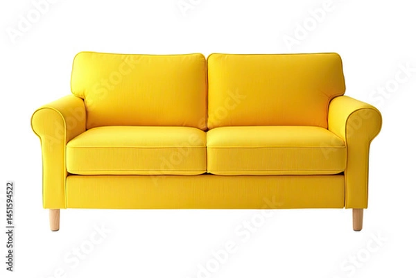 Fototapeta Bright yellow couch