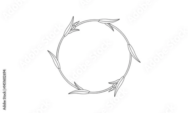 Fototapeta Botanical Circle Wreath Vector