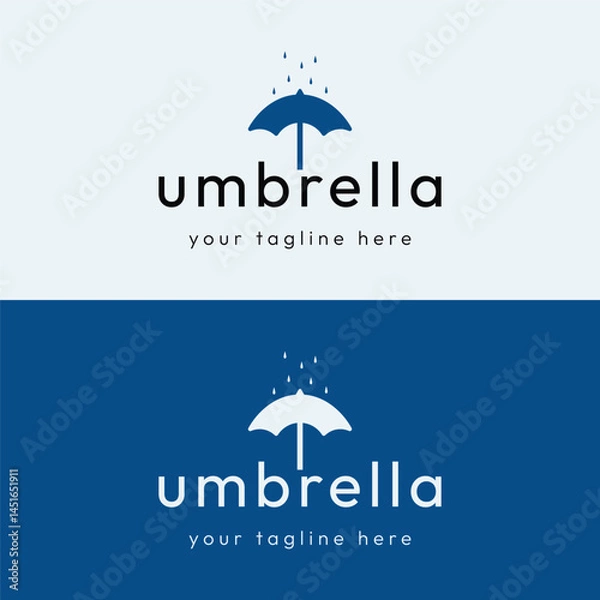 Fototapeta Umbrella logo template design with unique and creative concept.
