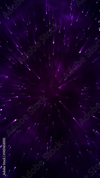 Obraz Purple Light Streaks Background – Vertical 4K