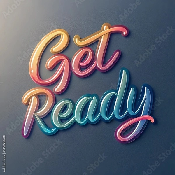 Obraz "Get ready" in liquid style 