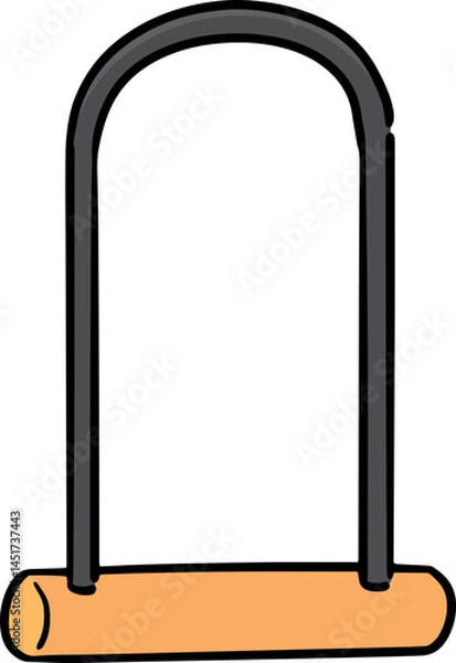 Fototapeta Illustration of bicycle lock
