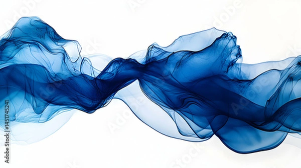 Obraz Abstract Blue Wave Digital Wallpaper Background Image