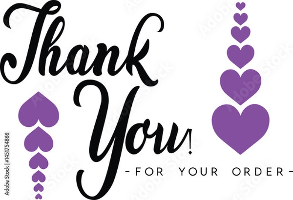 Fototapeta Thank You for Your Order. Elegant Thank You for Your Order Design with Stylish Graphics. Sophisticated Thank You for Your Purchase Image with Modern Elements. Chic Thank You for Your Order Graphic