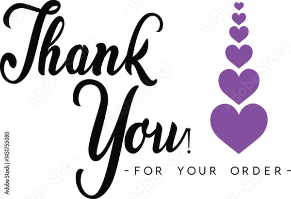 Fototapeta Thank You for Your Order. Elegant Thank You for Your Order Design with Stylish Graphics. Sophisticated Thank You for Your Purchase Image with Modern Elements. Chic Thank You for Your Order Graphic