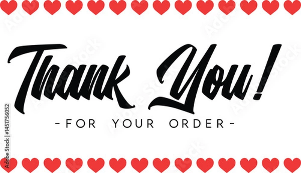 Fototapeta Thank You for Your Order. Elegant Thank You for Your Order Design with Stylish Graphics. Sophisticated Thank You for Your Purchase Image with Modern Elements. Chic Thank You for Your Order Graphic