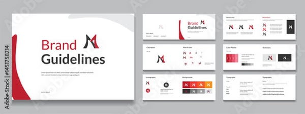 Obraz Professional Creative Brand Guideline Design Template Layout for company business brand