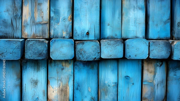 Obraz Blue Wooden Planks Background Texture Image