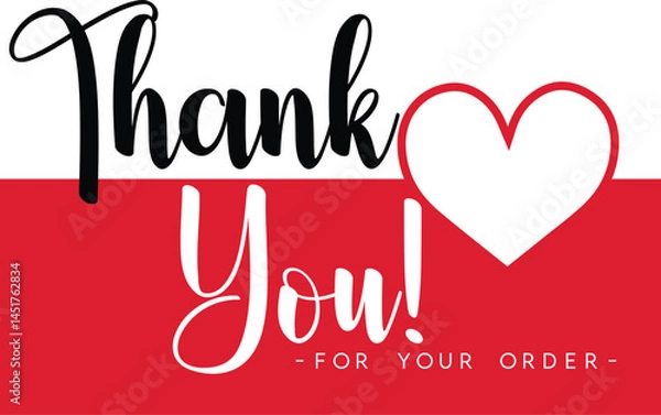 Fototapeta Thank You for Your Order. Elegant Thank You for Your Order Design with Stylish Graphics. Sophisticated Thank You for Your Purchase Image with Modern Elements. Chic Thank You for Your Order Graphic