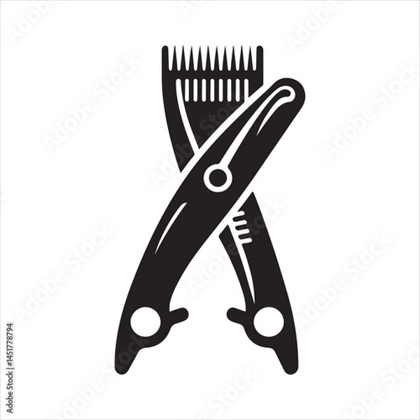 Fototapeta Electric Hair Clipper Silhouette for Barber and Grooming