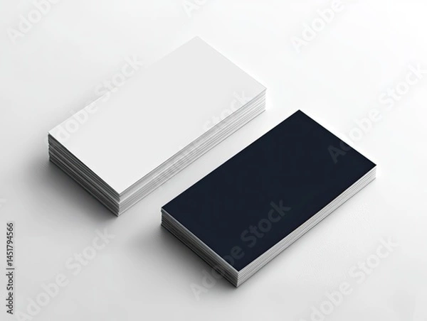 Fototapeta Sophisticated Business Card Mockup Displaying Clean Design for Corporate Identity and Marketing Collateral Solutions